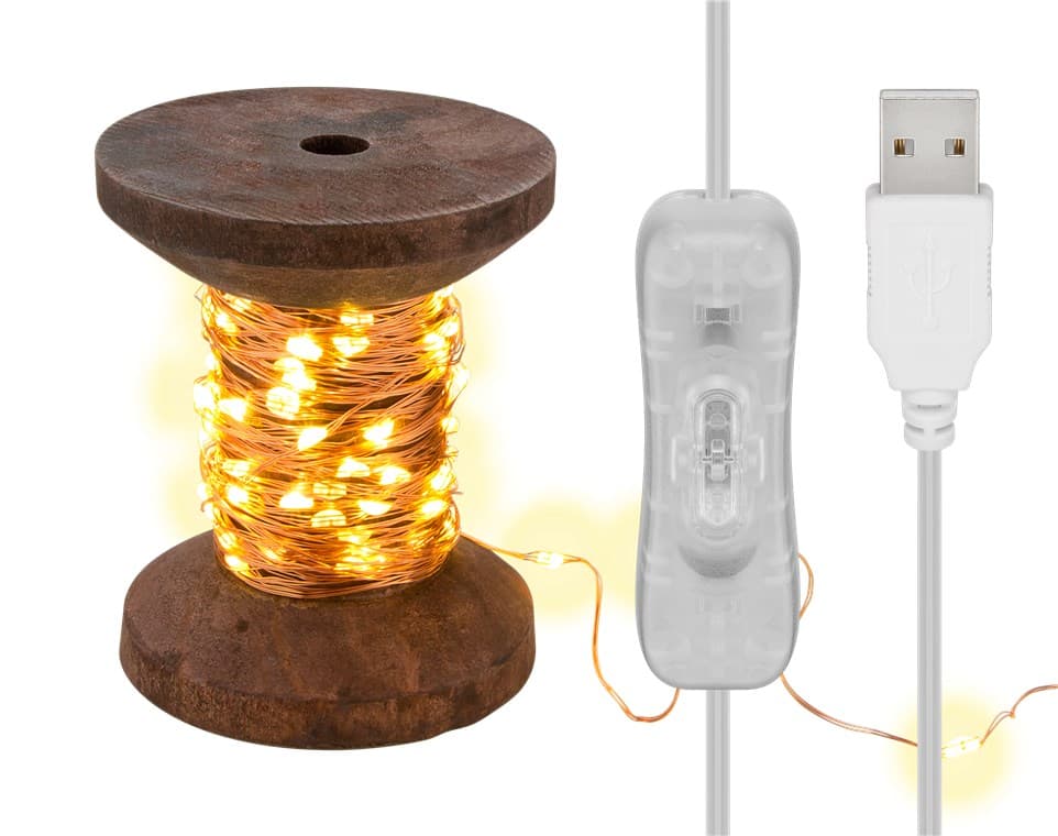 Guirlande lumineuse LED Goobay "bobine", petite