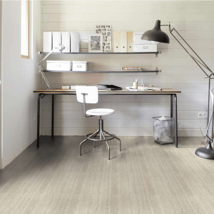 Dalle rectangulaire de sol PVC effet pierre auto-adhésive travertin Gerflor - 60.9 cm x 30.5 cm x 0.2 cm