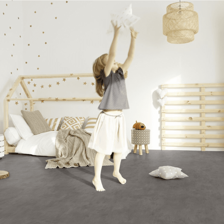 Rouleau 4m de sol PVC effet béton pose libre madras anthracite Gerflor - 2500 cm x 400 cm x 0.29 cm