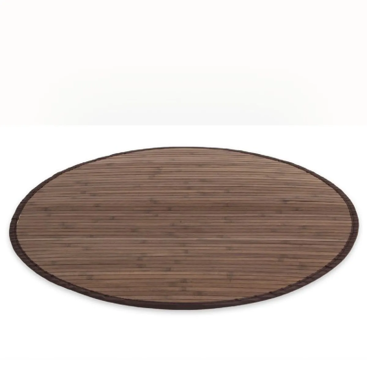 Homestyle4u Tapis bambou 200 - Ø200 cm - Marron