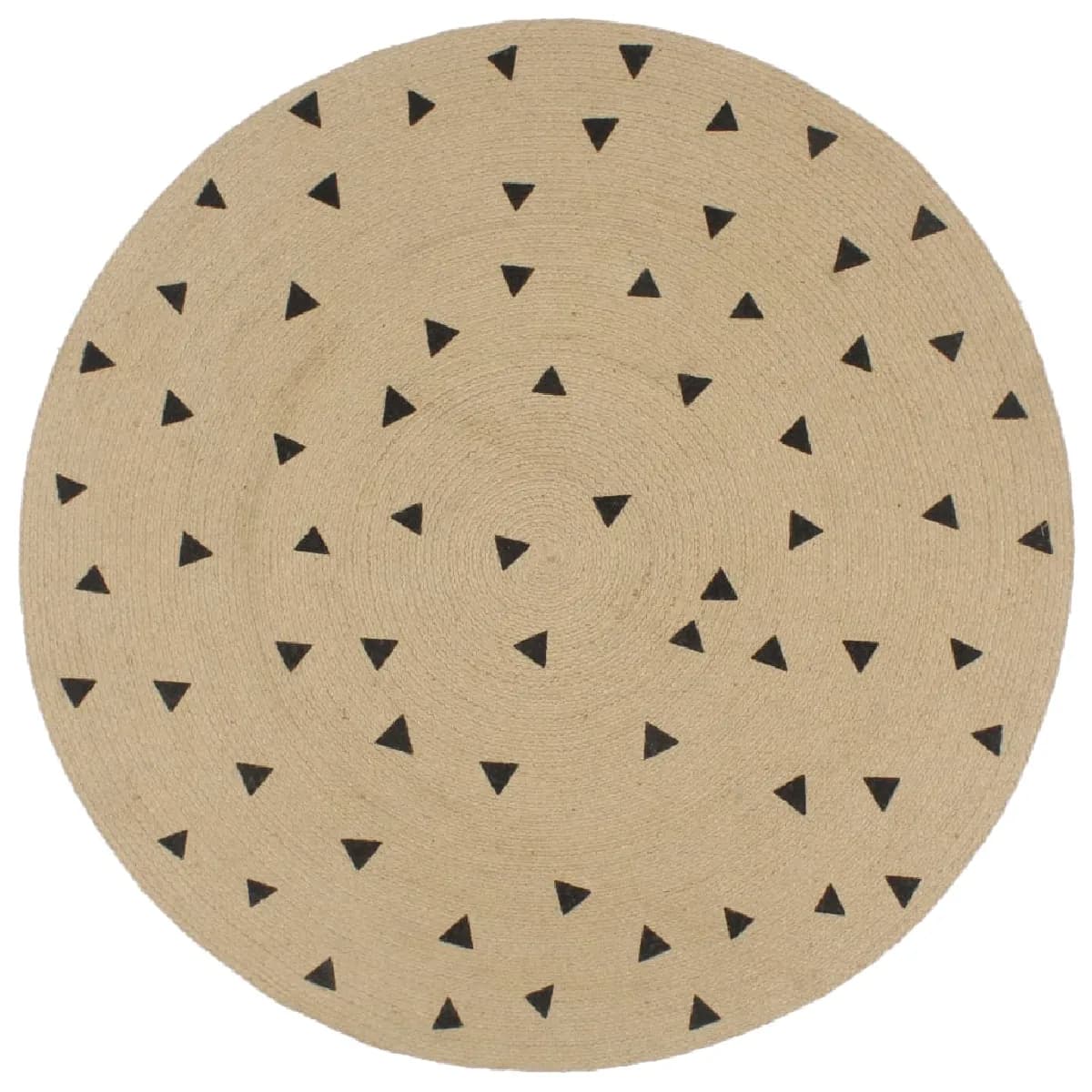 Decoshop26 Dec023485 - Ø120 cm - Naturel et noir