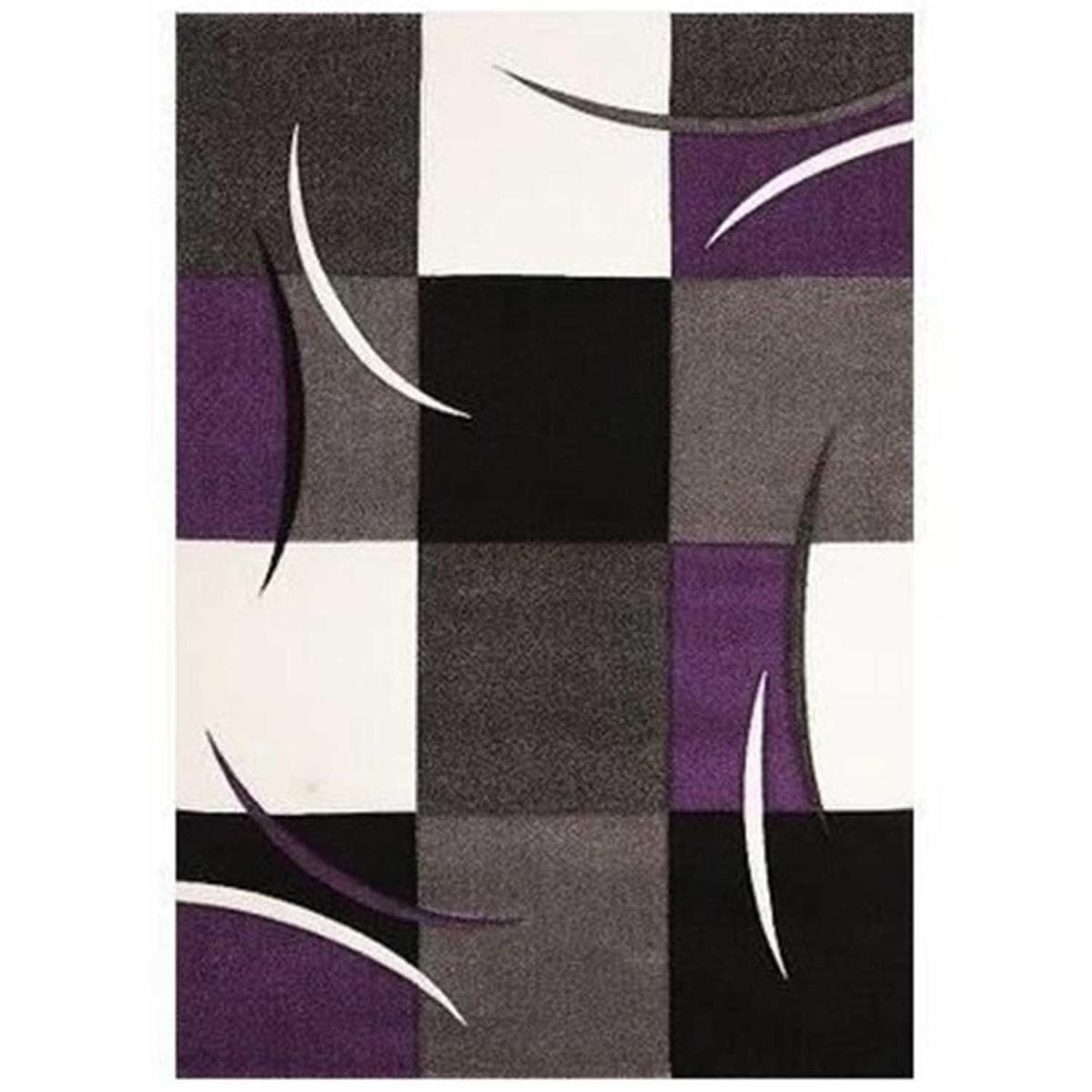 Tapis salon et chambre tissé motif géométrique VIRGULADA