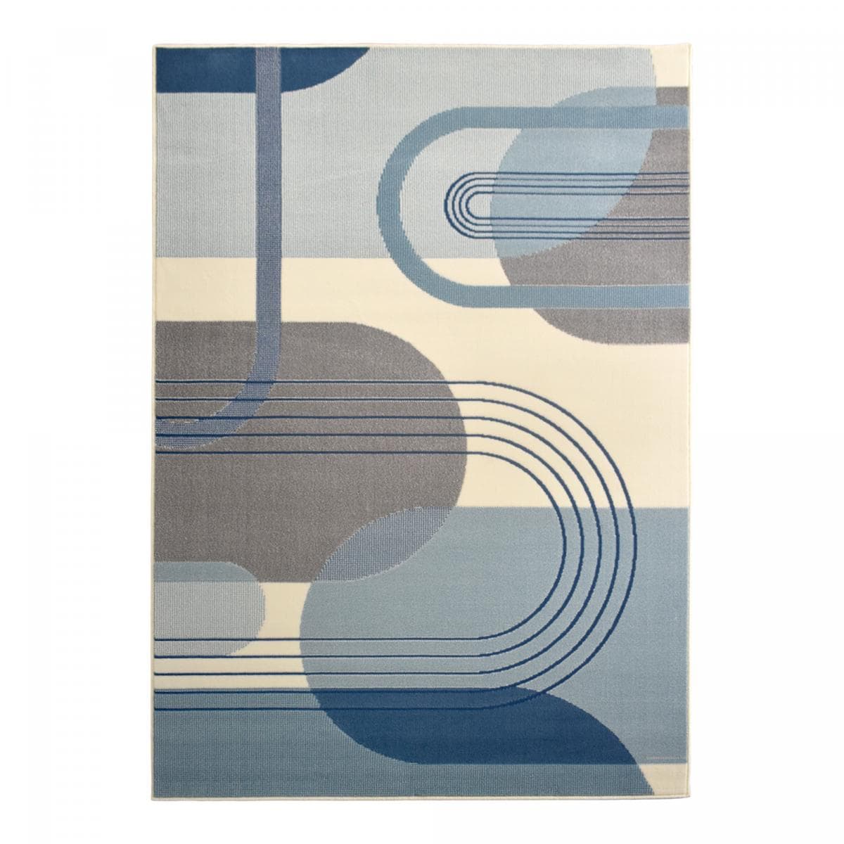 Tapis chambre tissé motif rétro-vintage LYN49 COURBLA