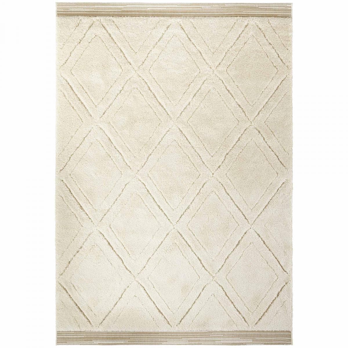 Tapis salon motif géométrique, relief raffiné, COLIN, entretien facile